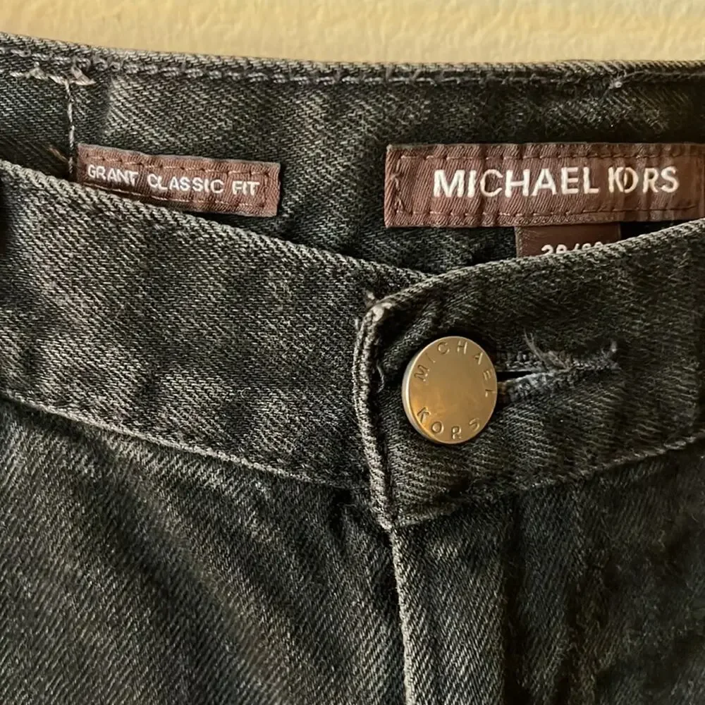 Michael Kors Grant Classic-Fit Stretch Faded Black Jeans 29/30